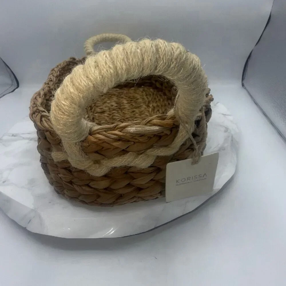KORISSA Savar Oval Bread Basket-NWT